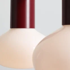 ALDEX Pendellamper|Pendellamper > Hængelampe Flo, rød, 2 lyskilder, glas