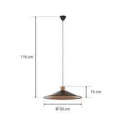 Nowodvorski Lighting Pendellamper > Hængelampe Garret I i mørkebrun/kobber Ø 50 cm
