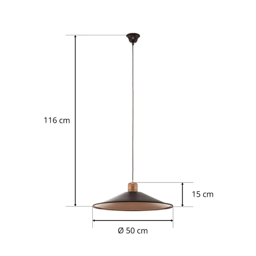 Nowodvorski Lighting Pendellamper > Hængelampe Garret I i mørkebrun/kobber Ø 50 cm