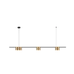 Eko-Light Arbejdsrum/Kontor|Pendellamper > Hængelampe Genesis, aluminium sort/guld, 7 x GU10, længde 150 cm
