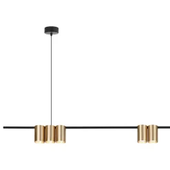 Eko-Light Arbejdsrum/Kontor|Pendellamper > Hængelampe Genesis, aluminium sort/guld, 7 x GU10, længde 150 cm
