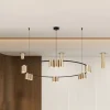 Eko-Light Arbejdsrum/Kontor|Pendellamper > Hængelampe Genesis, aluminium, sort/guld, 15 x GU10, Ø 100 cm