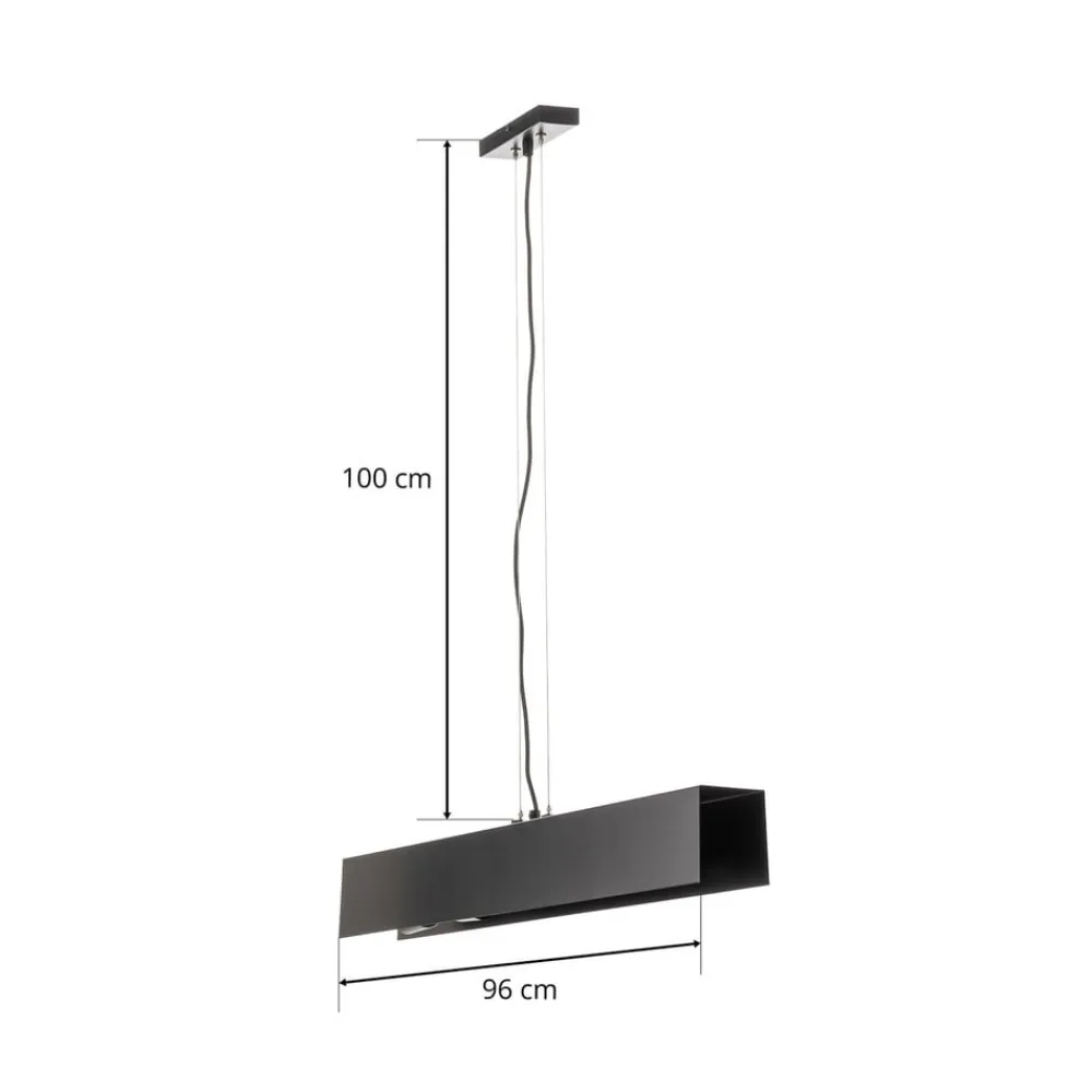 EMIBIG LIGHTING Pendellamper > Hængelampe Gentor 4, længde 96 cm i sort