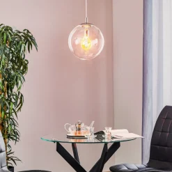 ALDEX Pendellamper > Hængelampe 562, glas klar, kappe/baldakin krom
