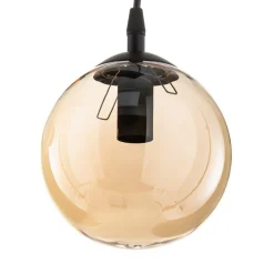 Pendellamper|Pendellamper ^ EMIBIG LIGHTING Hængelampe Glassy, 6 lyskilder, grafit/amber/klar, glas, 75 cm