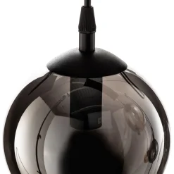Pendellamper|Pendellamper ^ EMIBIG LIGHTING Hængelampe Glassy, 6 lyskilder, grafit/amber/klar, glas, 75 cm