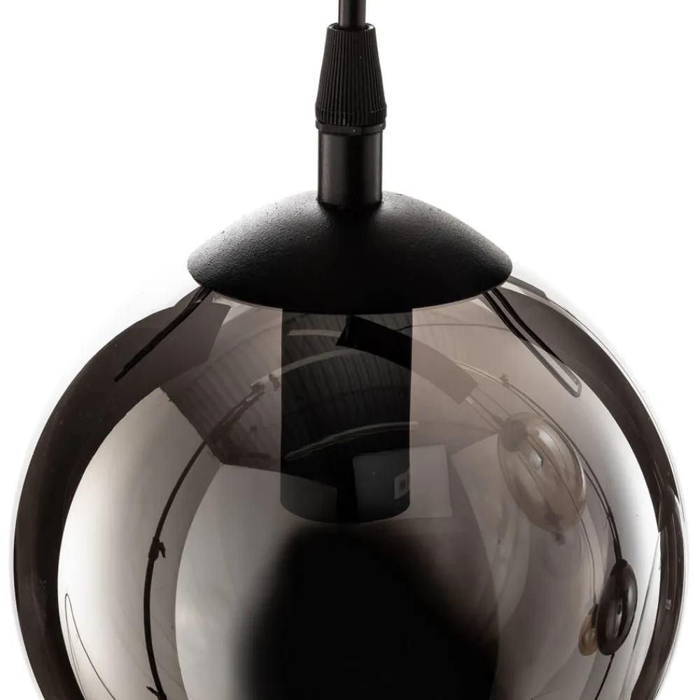 Pendellamper|Pendellamper ^ EMIBIG LIGHTING Hængelampe Glassy, 6 lyskilder, grafit/amber/klar, glas, 75 cm
