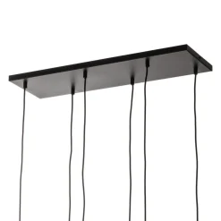 Pendellamper|Pendellamper ^ EMIBIG LIGHTING Hængelampe Glassy, 6 lyskilder, grafit/amber/klar, glas, 75 cm