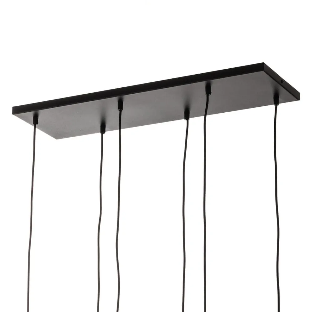 Pendellamper|Pendellamper ^ EMIBIG LIGHTING Hængelampe Glassy, 6 lyskilder, grafit/amber/klar, glas, 75 cm