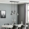EMIBIG LIGHTING Pendellamper > Hængelampe Glassy, 6 lyskilder, sort, grafit, glas, 75 cm