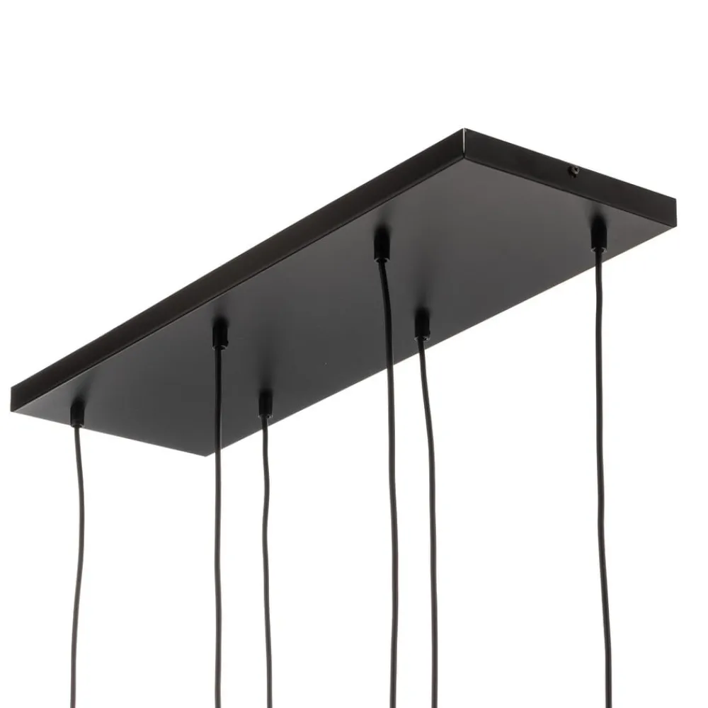 EMIBIG LIGHTING Pendellamper > Hængelampe Glassy, 6 lyskilder, sort, grafit, glas, 75 cm