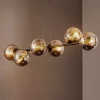 Pendellamper|Pendellamper ^ EMIBIG LIGHTING Hængelampe Glassy, 6 lyskilder, sort, grafit, glas, 110 cm