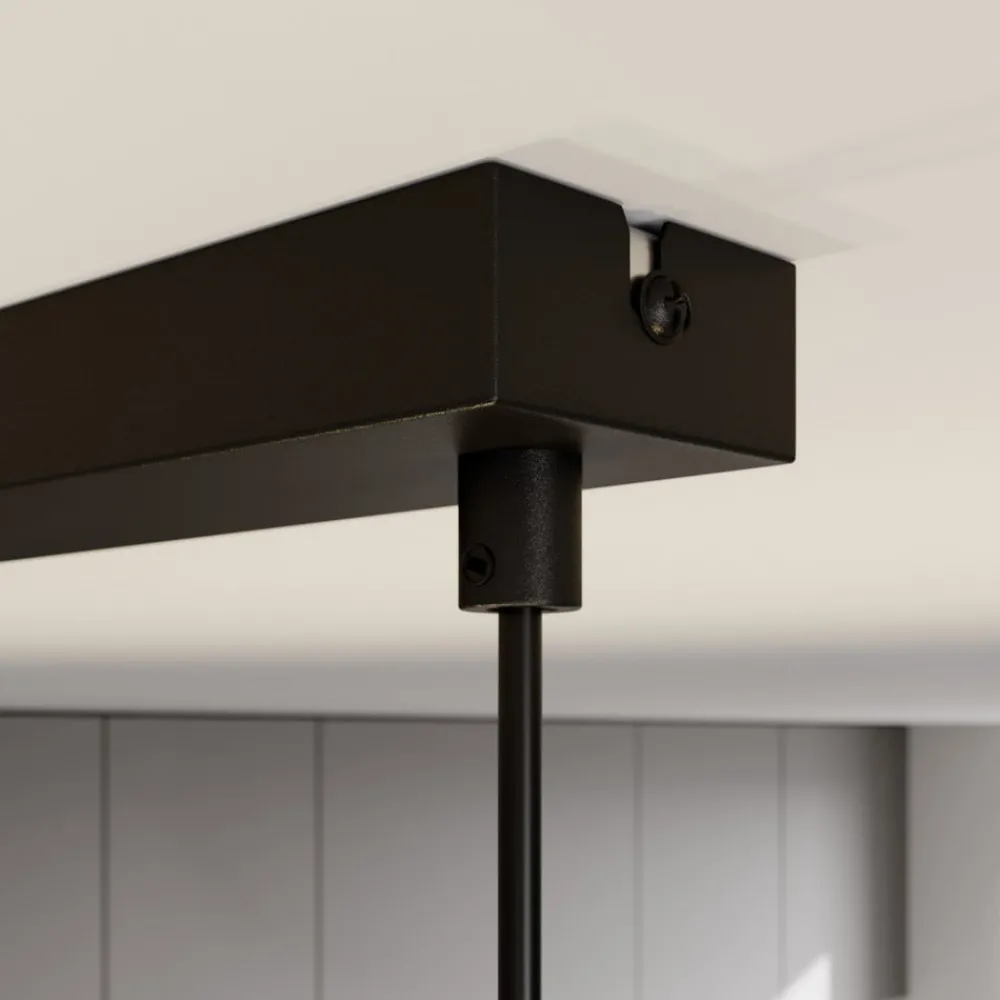 TK Lighting Pendellamper|Pendellamper > Hængelampe Hilton, sort/guld, 4 lyskilder