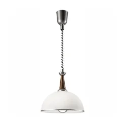 Lamkur Lighting Pendellamper > Hængelampe Ilsa, hvid/sølv, Ø 30 cm, højdejusterbar