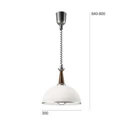 Lamkur Lighting Pendellamper > Hængelampe Ilsa, hvid/sølv, Ø 30 cm, højdejusterbar