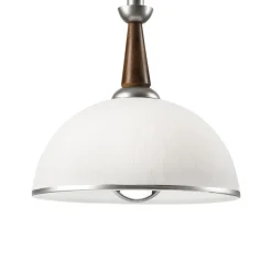 Lamkur Lighting Pendellamper > Hængelampe Ilsa, hvid/sølv, Ø 30 cm, højdejusterbar