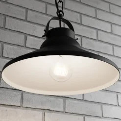 Luminex Pendellamper > Hængelampe Iron, sort/hvid