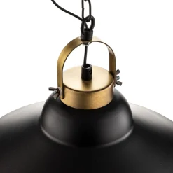 Luminex Pendellamper > Hængelampe Iron, sort/hvid/antikk messing