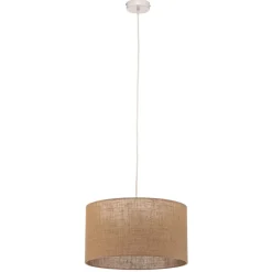 Pendellamper ^ Duolla Hængelampe Jute cylinder naturbrun Ø40cm 1 lyskilde.