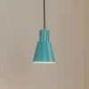 Opviq Pendellamper|Pendellamper > Hængelampe Konikkem, turkis, metal, Ø 14 cm, E27