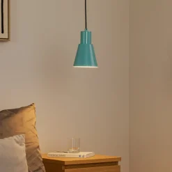 Opviq Pendellamper|Pendellamper > Hængelampe Konikkem, turkis, metal, Ø 14 cm, E27