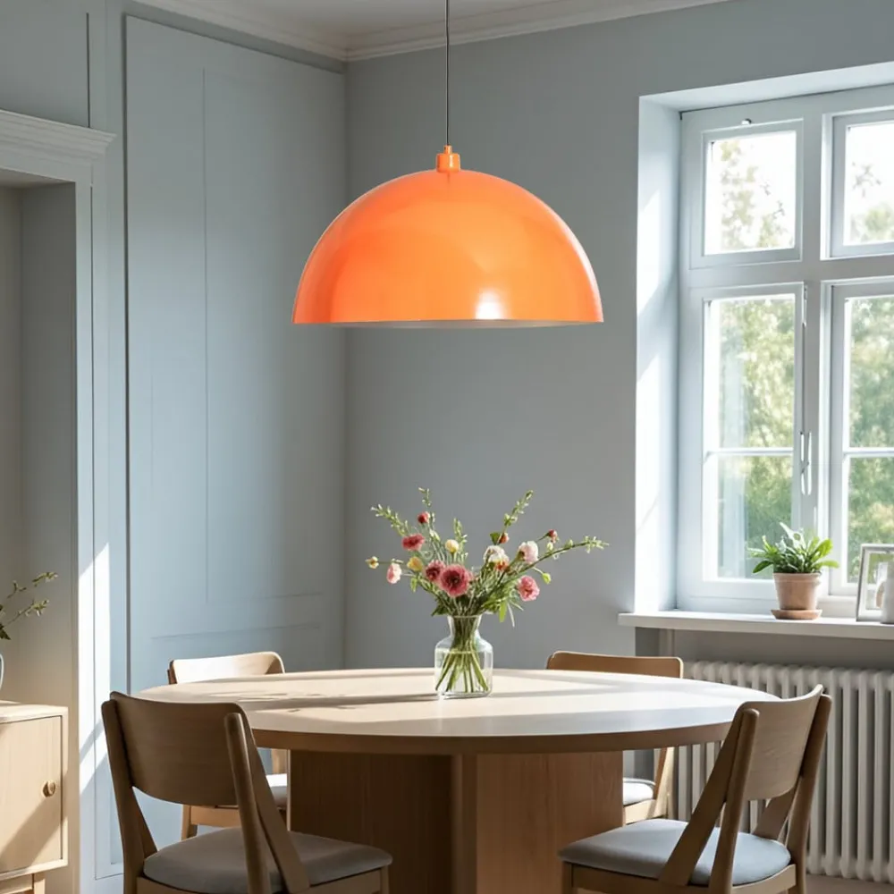 Opviq Pendellamper|Pendellamper > Hængelampe Kure, orange, metal, Ø 60 cm, E27