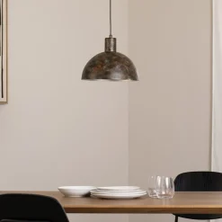 Pendellamper ^ Opviq Hængelampe Kure, sort-brun, metal, Ø 30 cm, E27