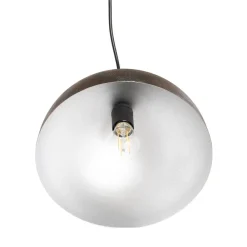 Pendellamper ^ Opviq Hængelampe Kure, sort-brun, metal, Ø 30 cm, E27