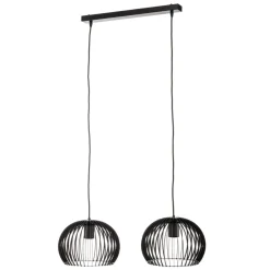 Pendellamper|Pendellamper ^ TEMAR LIGHTING Hængelampe Larus i sort stål, 2 lyskilder