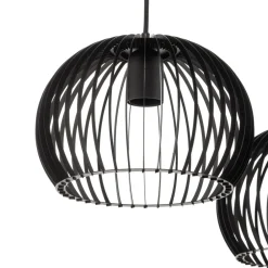 Pendellamper|Pendellamper ^ TEMAR LIGHTING Hængelampe Larus i sort stål, 2 lyskilder