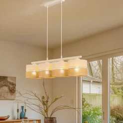 TK Lighting Pendellamper|Pendellamper > Hængelampe Linobianco, lineær, 4 lyskilder