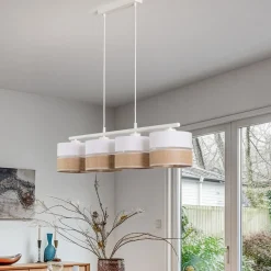 TK Lighting Pendellamper|Pendellamper > Hængelampe Linobianco, lineær, 4 lyskilder