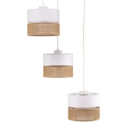 TK Lighting Pendellamper|Pendellamper > Hængelampe Linobianco, rund, 3 lyskilder