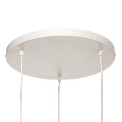 TK Lighting Pendellamper|Pendellamper > Hængelampe Linobianco, rund, 3 lyskilder