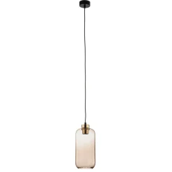 TK Lighting Pendellamper > Hængelampe Marco Green, 1 lyskilde, brun