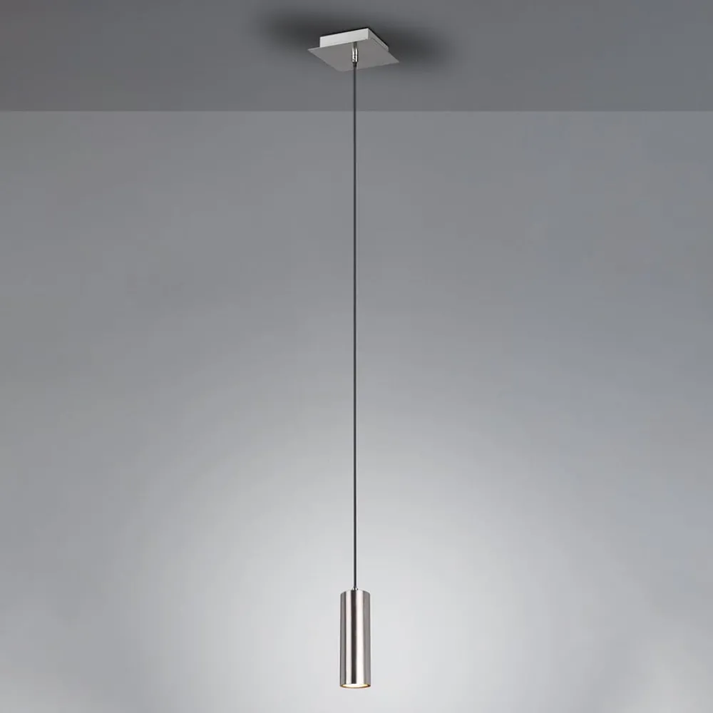 Pendellamper ^ Trio Lighting Hængelampe Marley mat nikkel 1 lyskilde