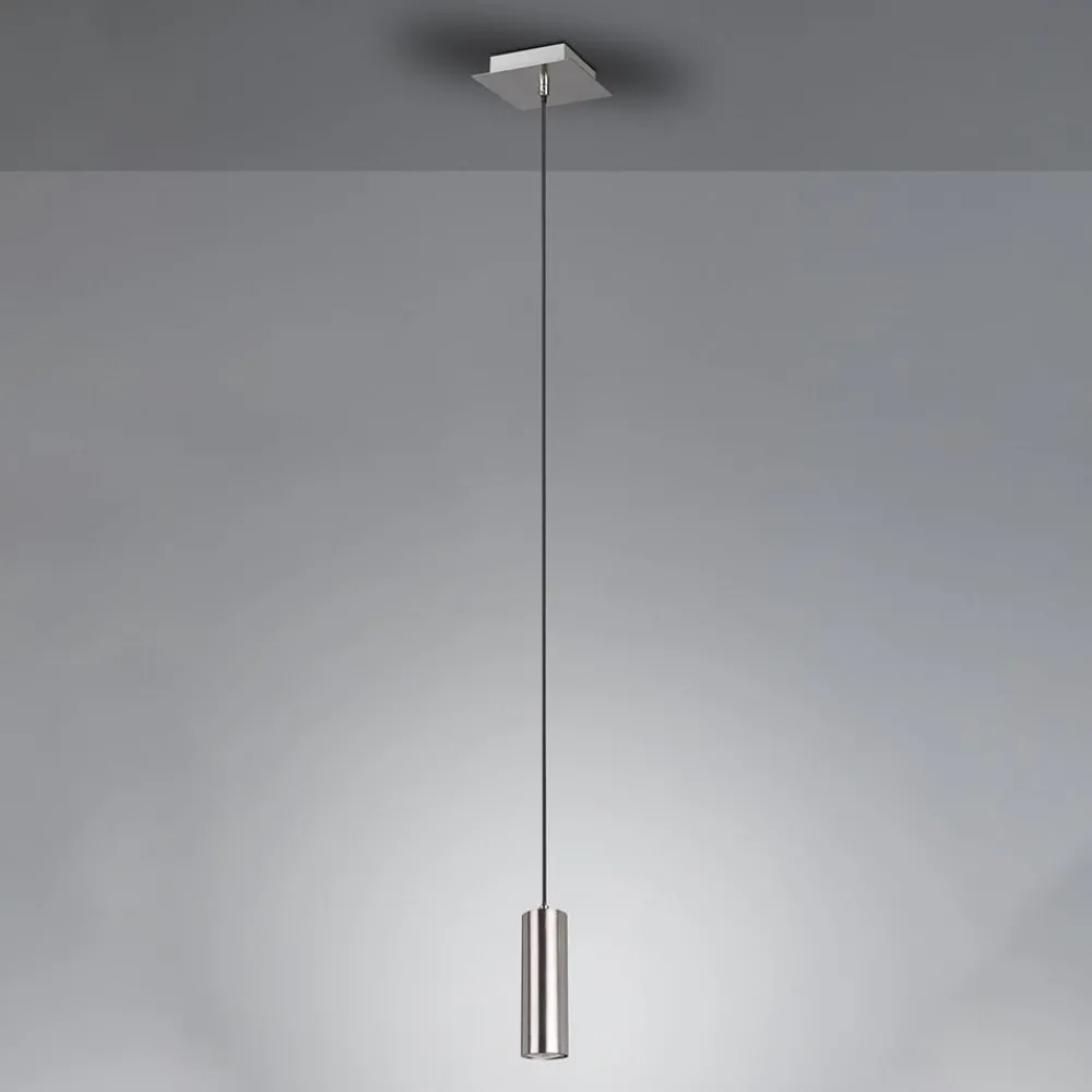 Pendellamper ^ Trio Lighting Hængelampe Marley mat nikkel 1 lyskilde