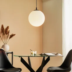 Pendellamper ^ ALDEX Hængelampe 562, mat glas, kappe/baldakin sort