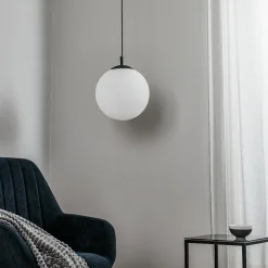 TK Lighting Pendellamper > Hængelampe Maxi, Ø 30 cm, 1 lyskilde, glasskærm