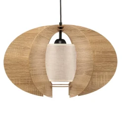 SIGMA Pendellamper|Pendellamper > Hængelampe Modern C M med trælameller Ø 50 cm