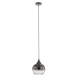 Pendellamper ^ Eko-Light Hængelampe Monte i glas, 1 lyskilde, sølv