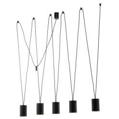 Pendellamper ^ Nowodvorski Lighting Hængelampe More Tone, sort/guld, 5 lyskilder