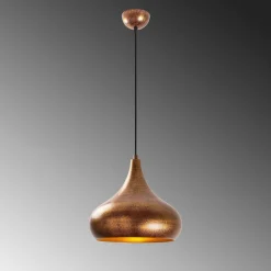 Opviq Pendellamper|Pendellamper > Hængelampe Muba 11550, messing brun, metal, Ø 26 cm