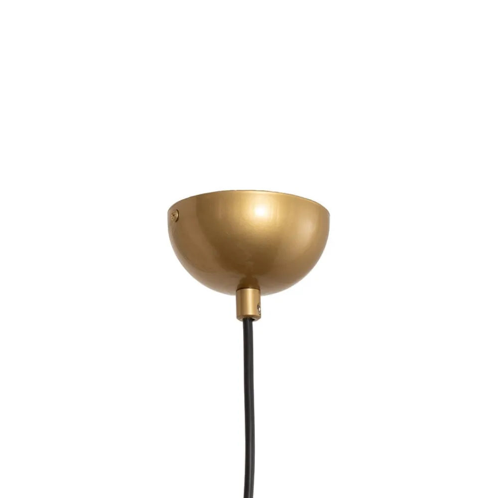Gang|Pendellamper ^ Opviq Hængelampe Mudoni, guld/hvid, glas, metal, E27