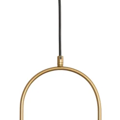 Gang|Pendellamper ^ Opviq Hængelampe Mudoni, guld/hvid, glas, metal, E27