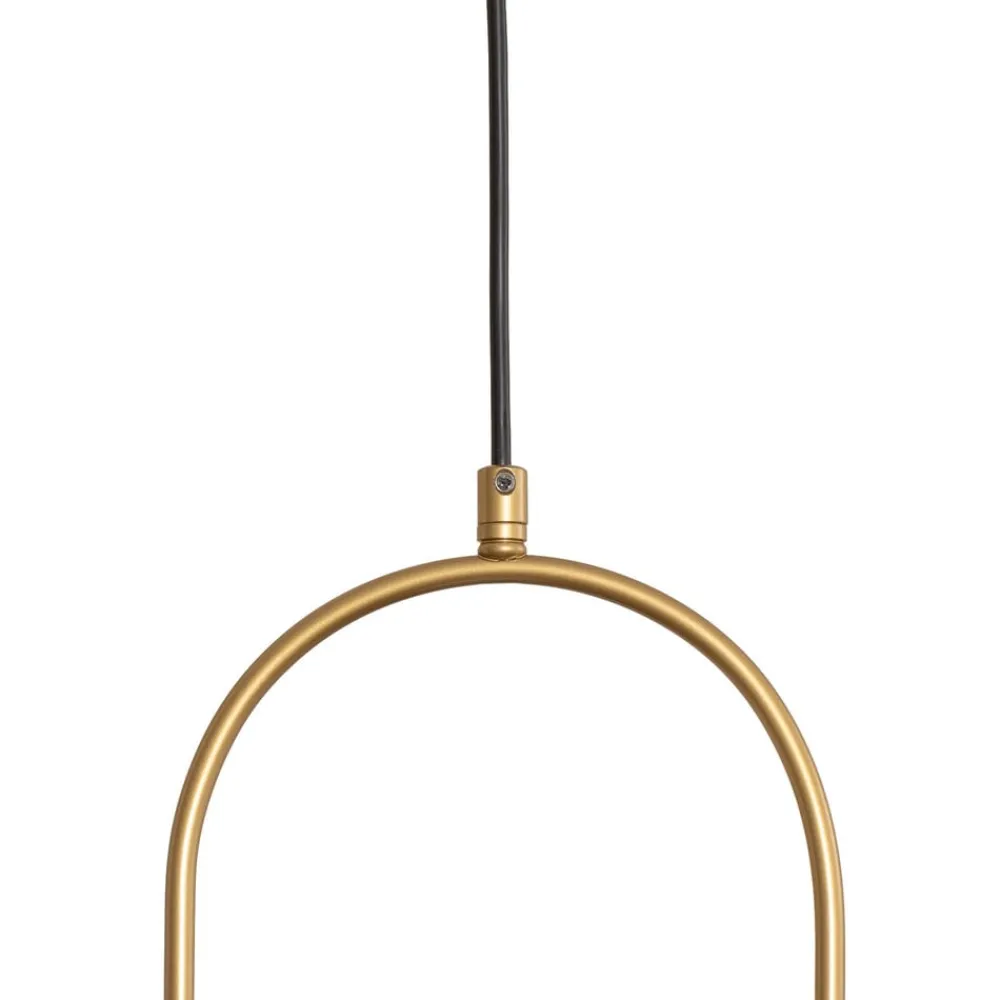 Gang|Pendellamper ^ Opviq Hængelampe Mudoni, guld/hvid, glas, metal, E27
