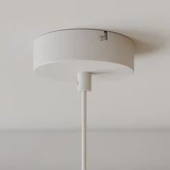 Luminex Pendellamper|Pendellamper > Hængelampe Noak, hvid/naturtræ, Ø 17 cm