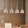 Luminex Pendellamper > Hængelampe Noak, hvid/naturtræ, 4 lyskilder lang
