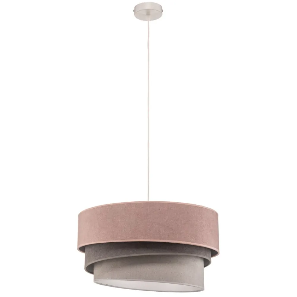 Pendellamper ^ Duolla Hængelampe Pastell Trio pink/grå/lysegrå