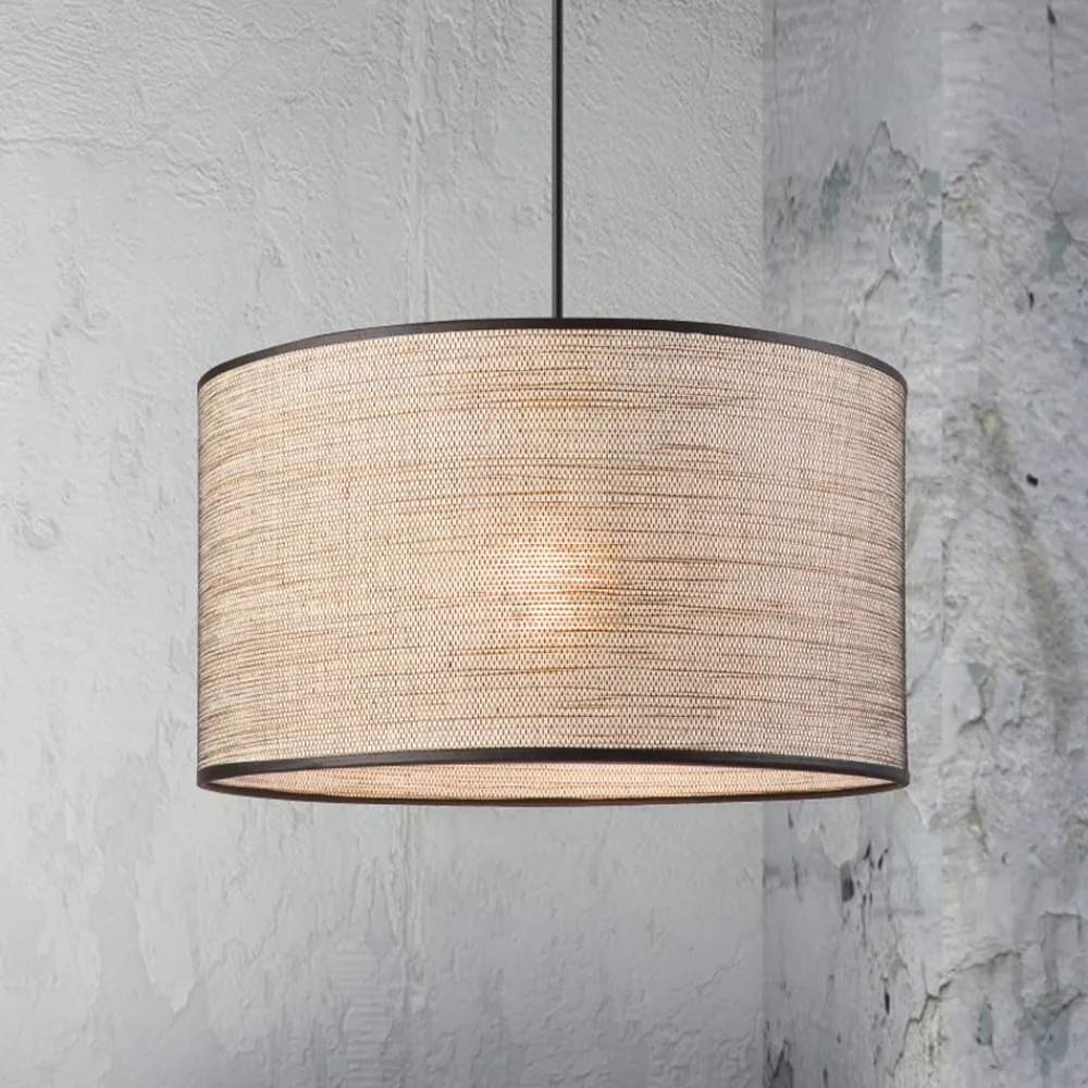 Lamkur Lighting Pendellamper > Hængelampe Penelope, Ø 35 cm, lysebrun, 1 lyskilde